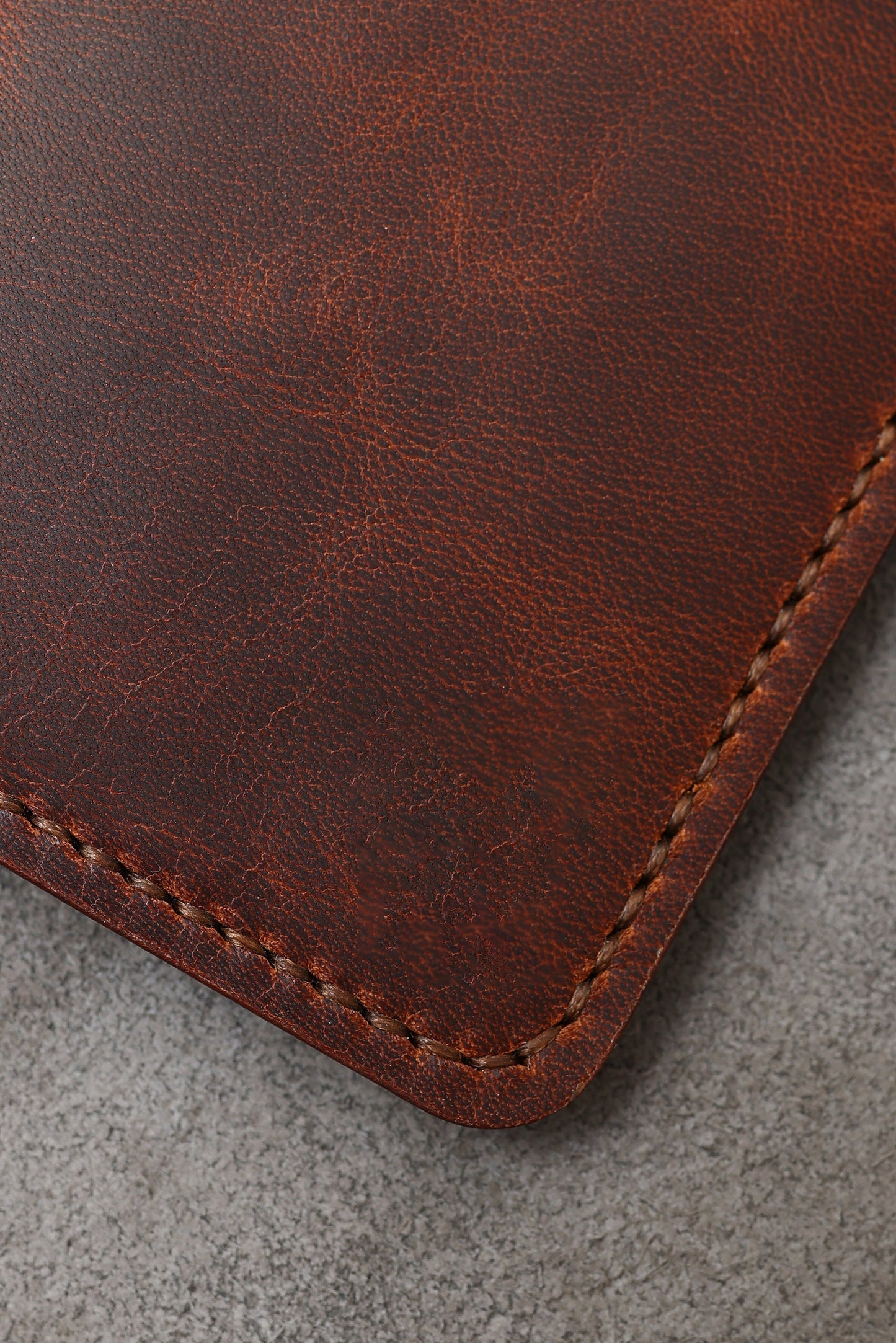 El Yapımı Kahverengi Klasik Erkek Cüzdanı