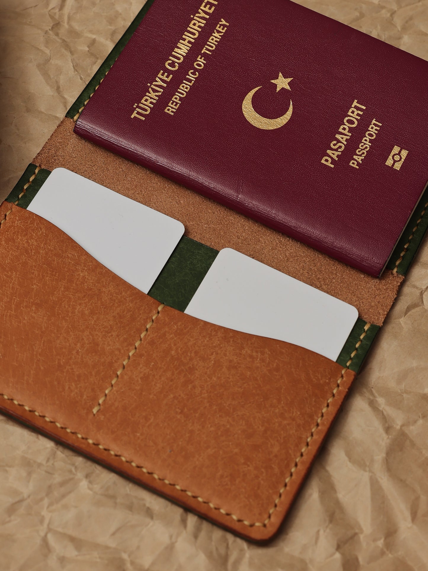 Deri Pasaport Kılıfı