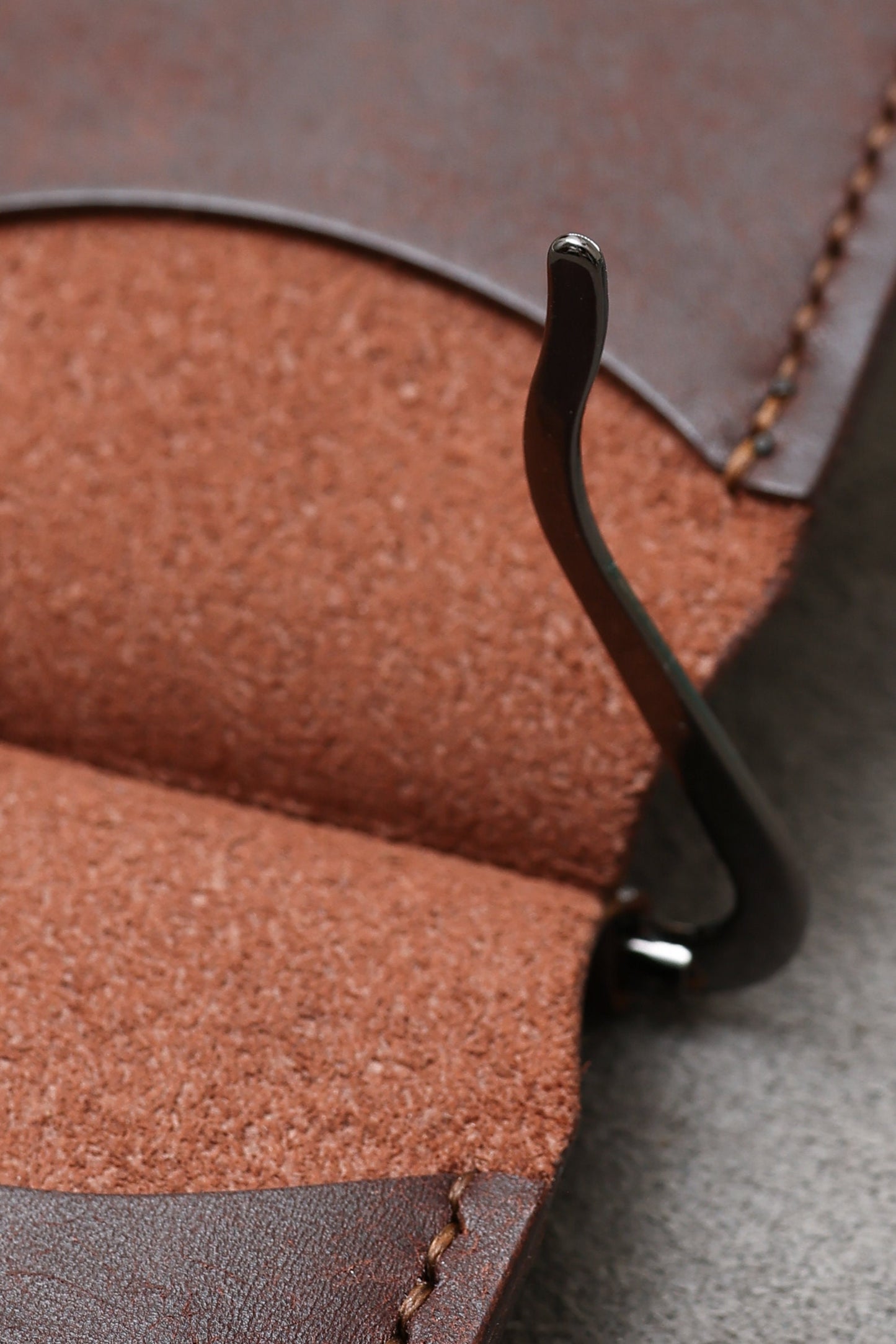 Para Klipsli Kahverengi Deri Cüzdan