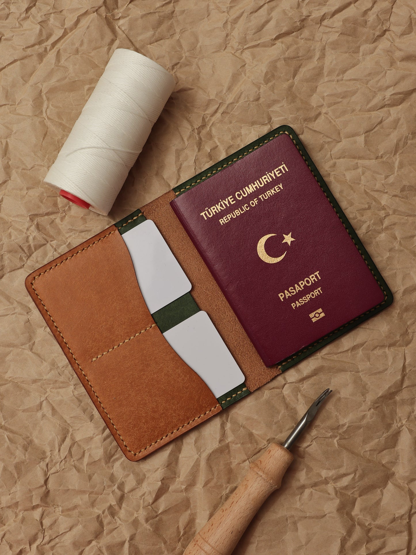 Deri Pasaport Kılıfı